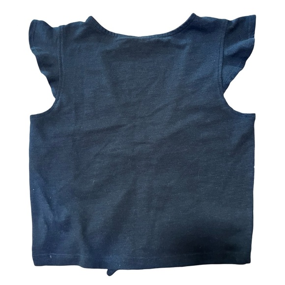 Roxy Flutter Sleeve Tie Front Crop Top - Picture 5 of 8